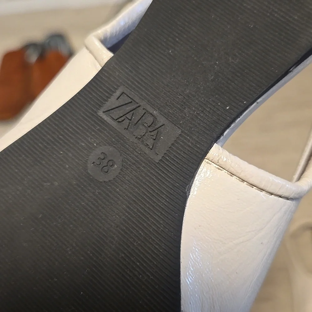 Zara Leather Slingbacks-Bone